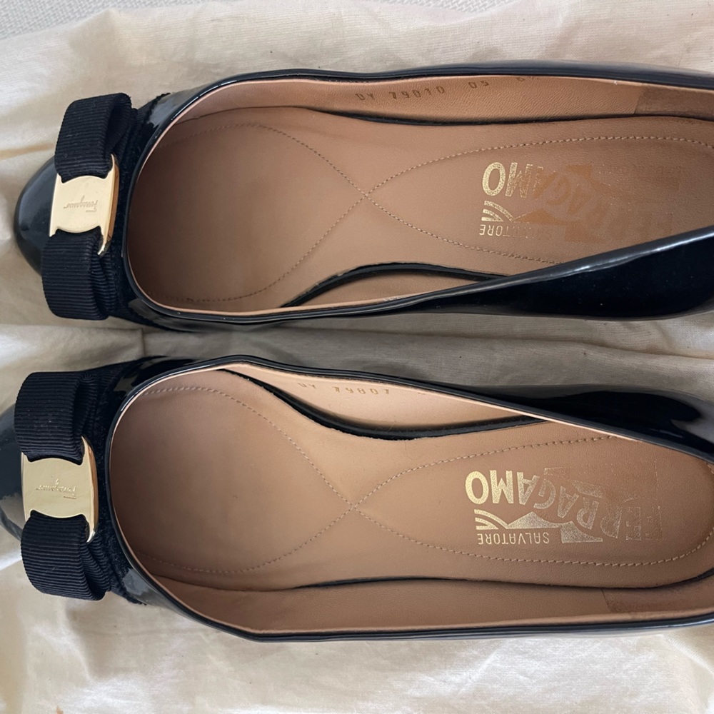 Salvatore Ferragamo Varina Patent Leather Ballet Flats